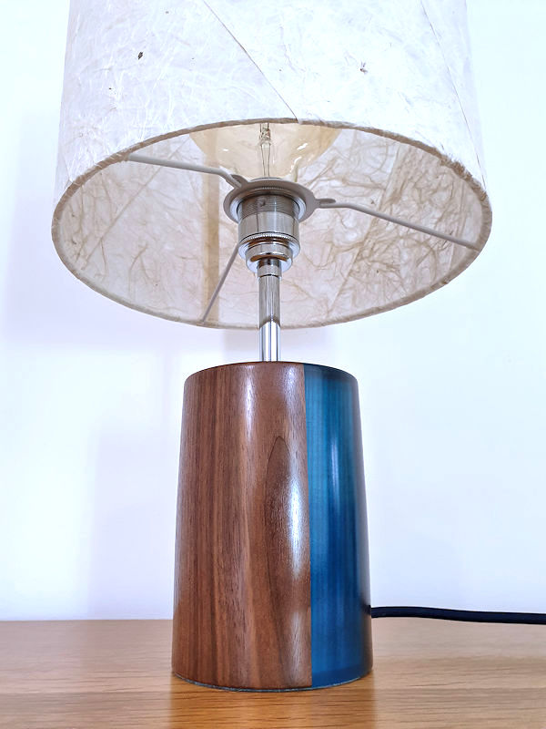 Anvil Point Wave light in Walnut and Ash