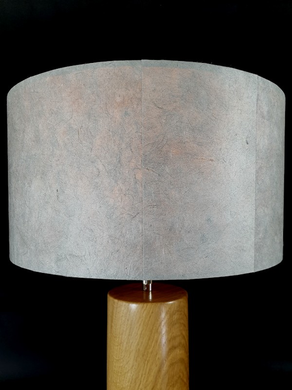 Drum lampshade in pewter